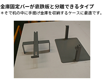 手提げ金庫盗難防止鉄板 (Bタイプ(金庫固定バー分離))